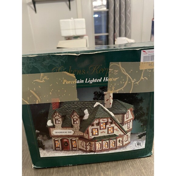 Dickens Keepsakes Roadhouse inn Porcelain Lighted House Light Kit - Picture 9 of 16
